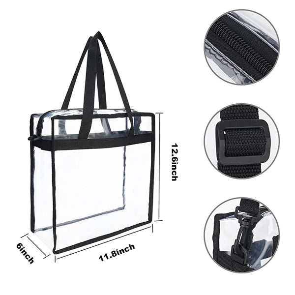 Clear Tote Bag with Zipper