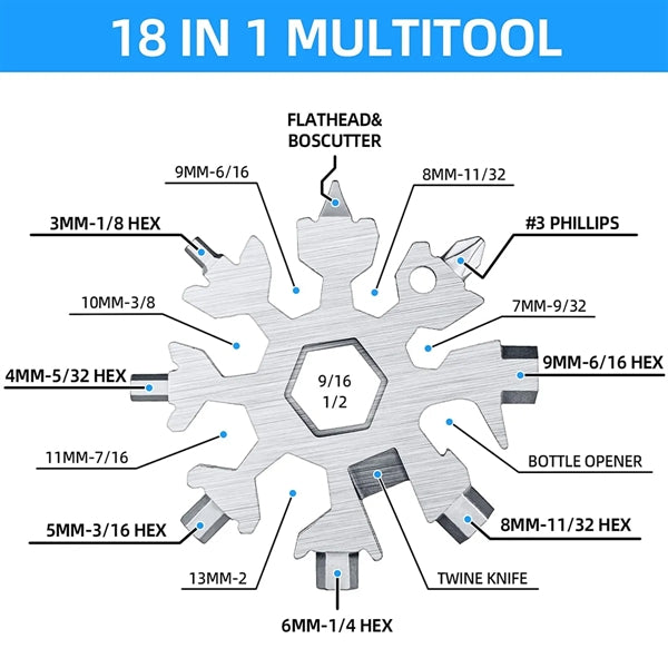 18-in-1 Snowflake Multi Tool