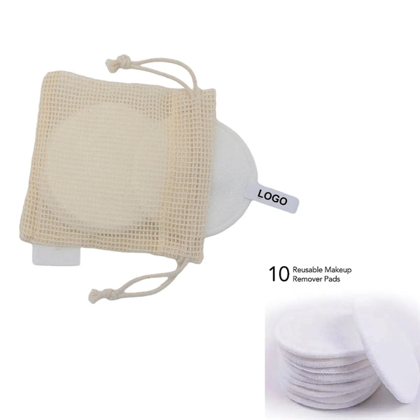 10 Pieces Makeup Remover Pads with Carrying Bag