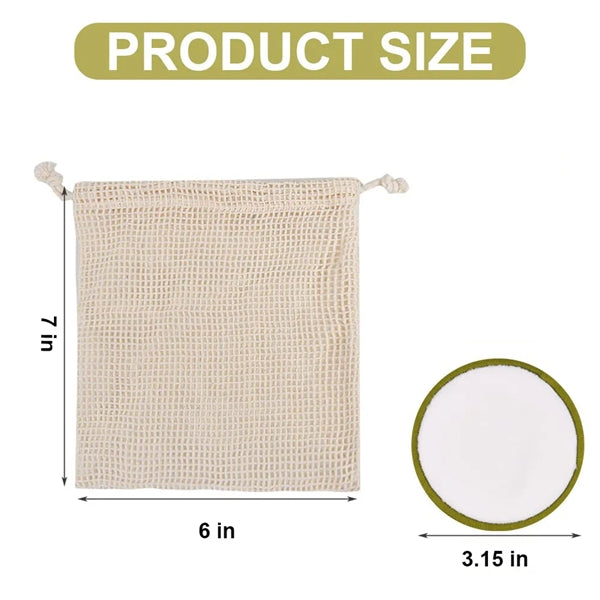 10 Pieces Makeup Remover Pads with Carrying Bag