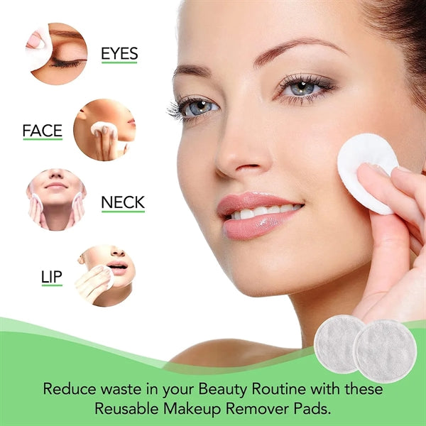 10 Pieces Makeup Remover Pads with Carrying Bag