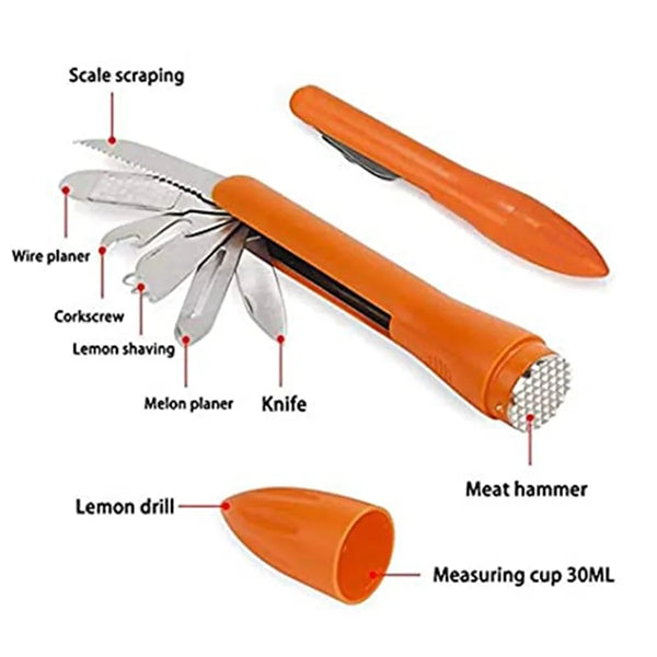 9 in 1 Stainless Steel Multifunctional Kitchen Tool Knife