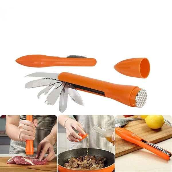 9 in 1 Stainless Steel Multifunctional Kitchen Tool Knife