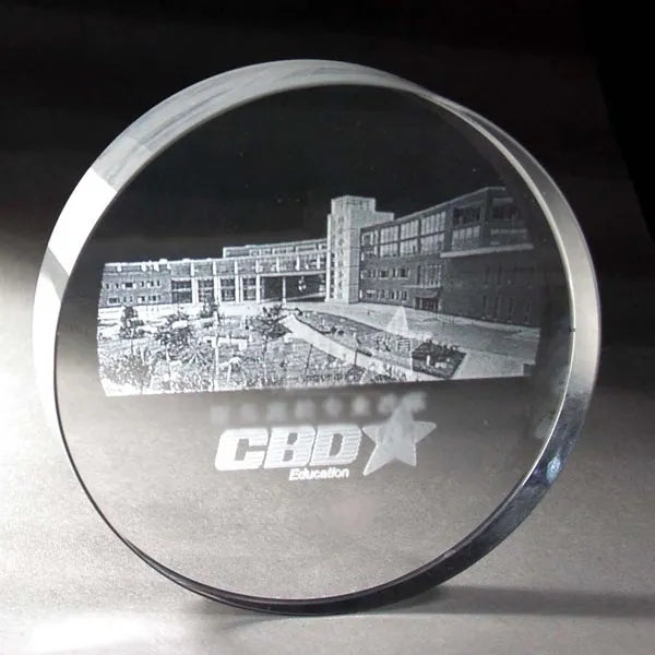 Clear Round Crystal Paperweight