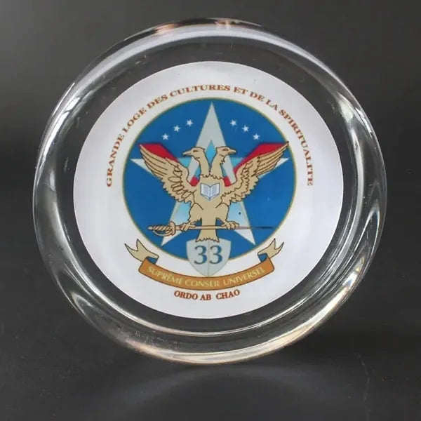 Clear Round Crystal Paperweight
