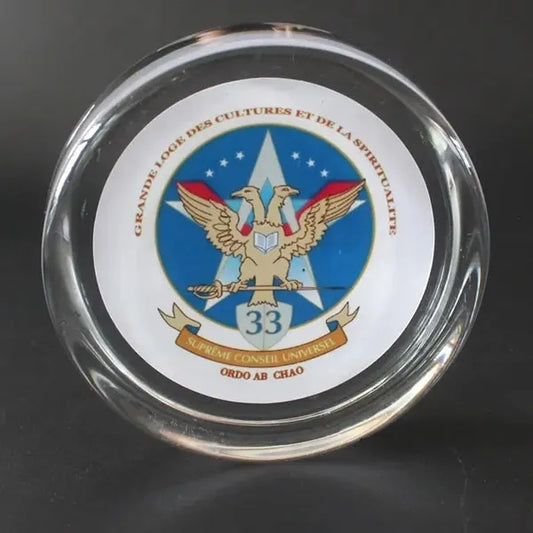 Clear Round Crystal Paperweight