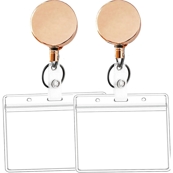 Retractable Strong Easy Pull Button Keychain