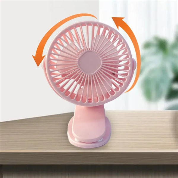 Portable USB Quiet Desk Fan Hands Free Strong Airflow Cooler