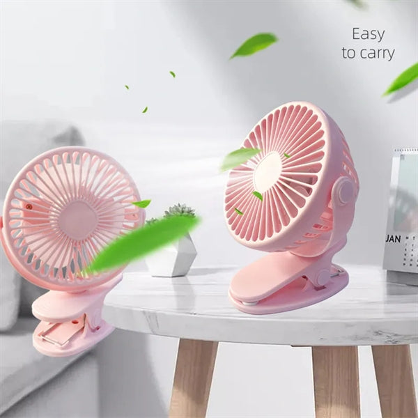 Portable USB Quiet Desk Fan Hands Free Strong Airflow Cooler