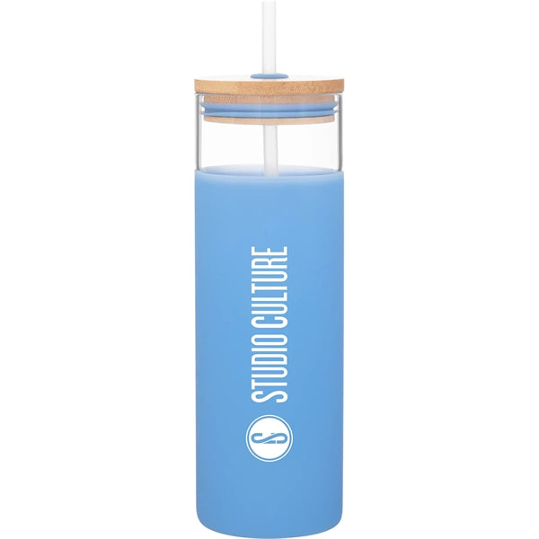 25 oz Totem Single Wall Glass Bottle with Silicone Sleeve