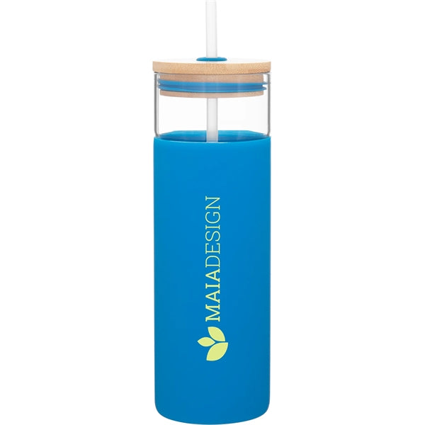25 oz Totem Single Wall Glass Bottle with Silicone Sleeve