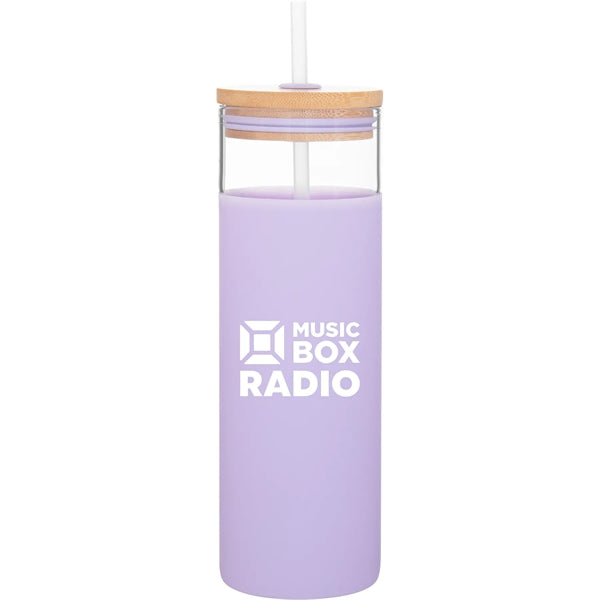 25 oz Totem Single Wall Glass Bottle with Silicone Sleeve