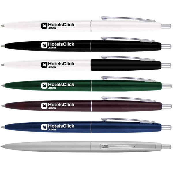 Click Pen with Silver or Gold Trim