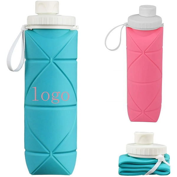 Silicone Collapsible Water Bottles (20 OZ)