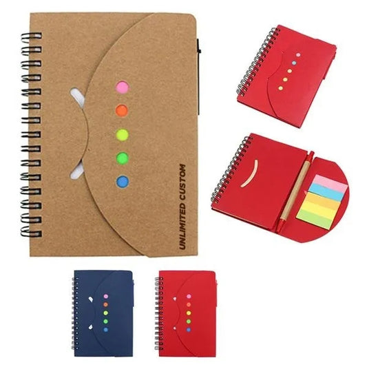 Notebook With Pen And Sticky Notes