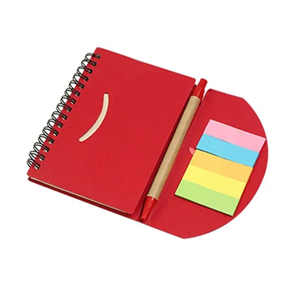 Notebook With Pen And Sticky Notes
