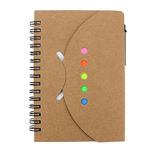 Notebook With Pen And Sticky Notes