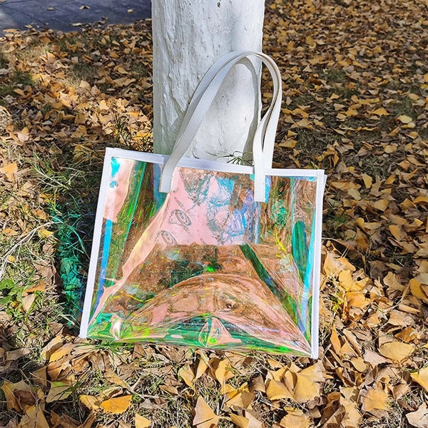Clear Iridescent Tote Bag