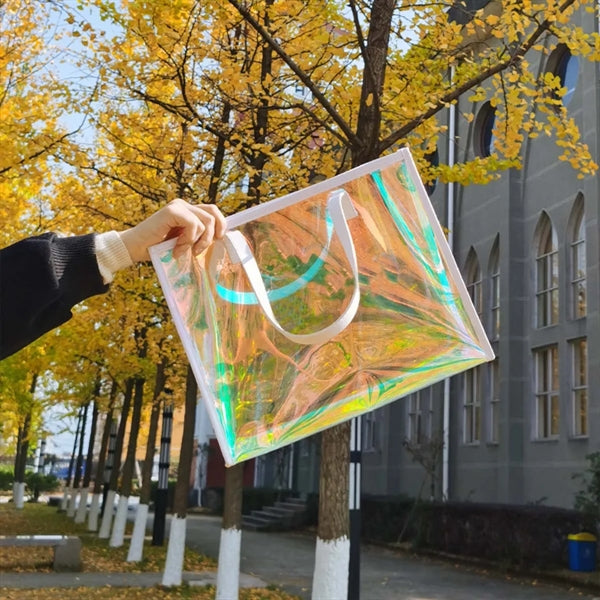 Clear Iridescent Tote Bag