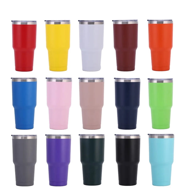 30 oz Powder-coated Vacuum Insulated Tumbler
