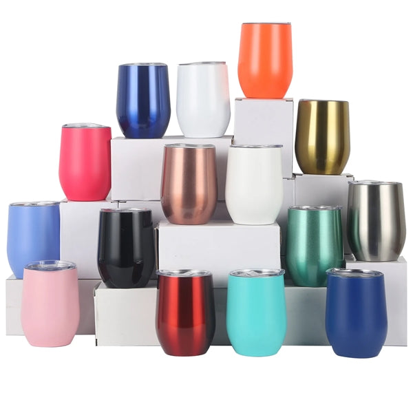 12 oz. Double Wall Vacuum Insulated Wine Tumbler