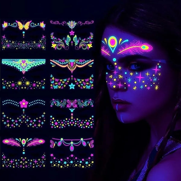 Luminous Face Tattoos