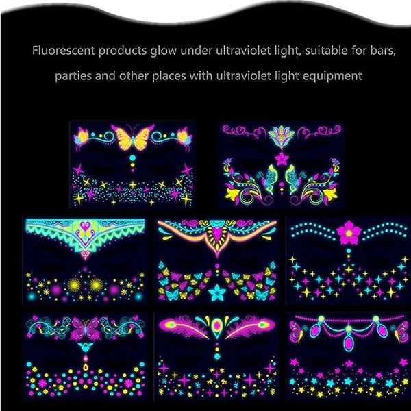 Luminous Face Tattoos