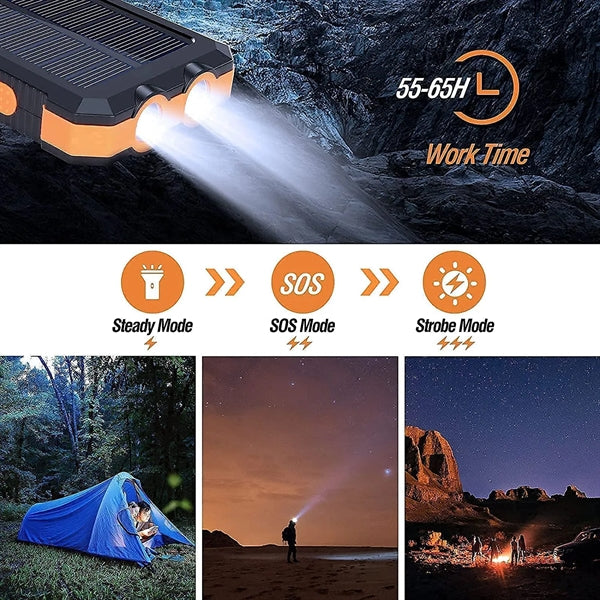 Fast Shipping-Solar Charger Carabiner Power Bank