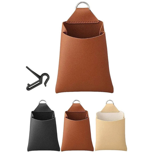 PU Leather Car Air Outlet Hanging Storage Bag Vehicle Pouch