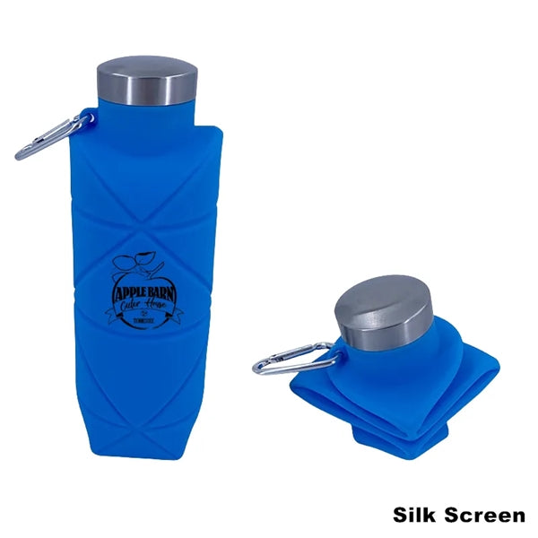 700ML Silicone Collapsible Water Bottle With Carabiner