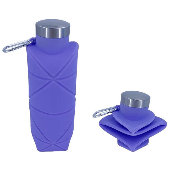 700ML Silicone Collapsible Water Bottle With Carabiner