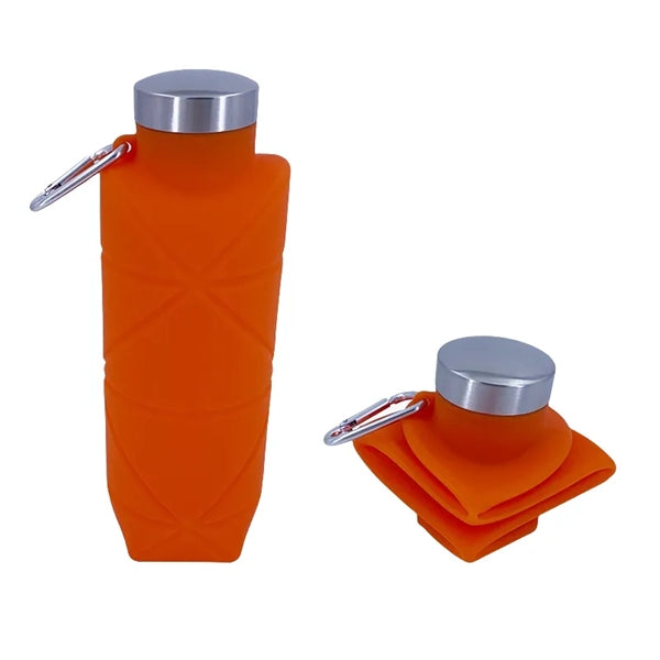 700ML Silicone Collapsible Water Bottle With Carabiner