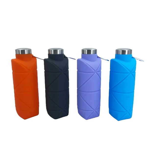 700ML Silicone Collapsible Water Bottle With Carabiner