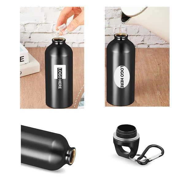 20 oz. Aluminum Sports Water Bottle w/ Carabiner