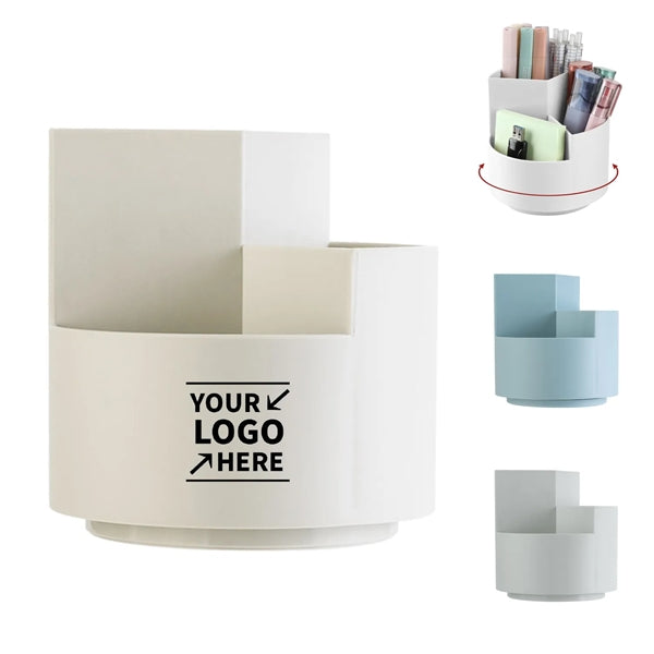 3 Slots 360-Degree Spinning Pencil Pen Holder