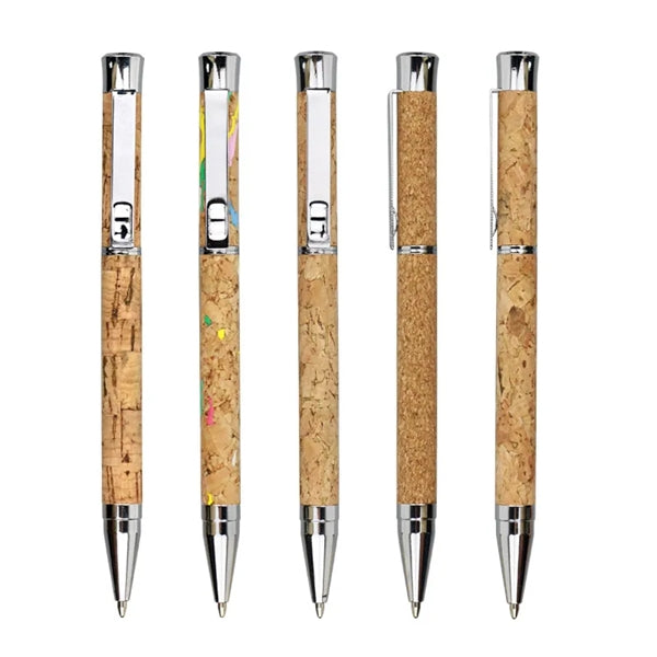 Creative Cork Twist Mechanism Journaling Ballpoint Pen
