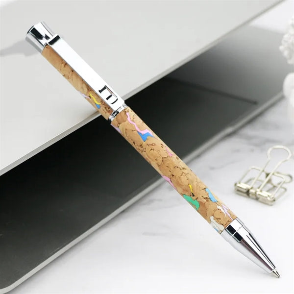 Creative Cork Twist Mechanism Journaling Ballpoint Pen