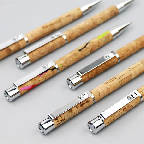 Creative Cork Twist Mechanism Journaling Ballpoint Pen