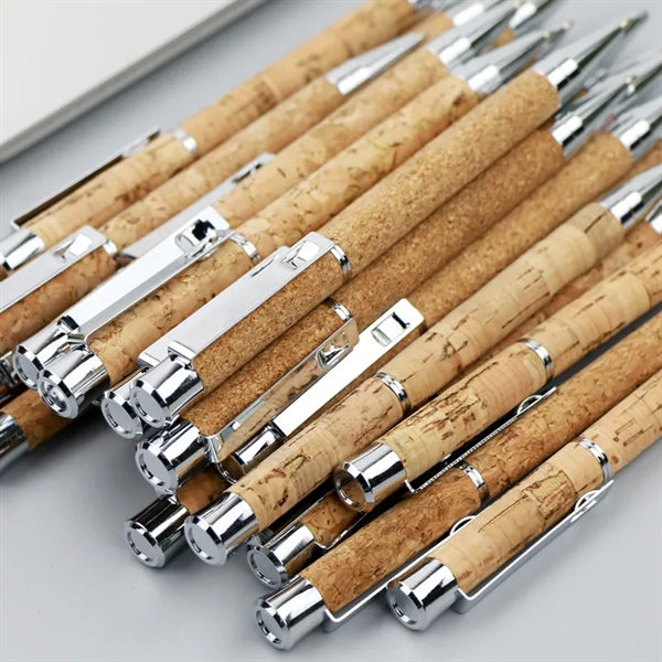 Creative Cork Twist Mechanism Journaling Ballpoint Pen