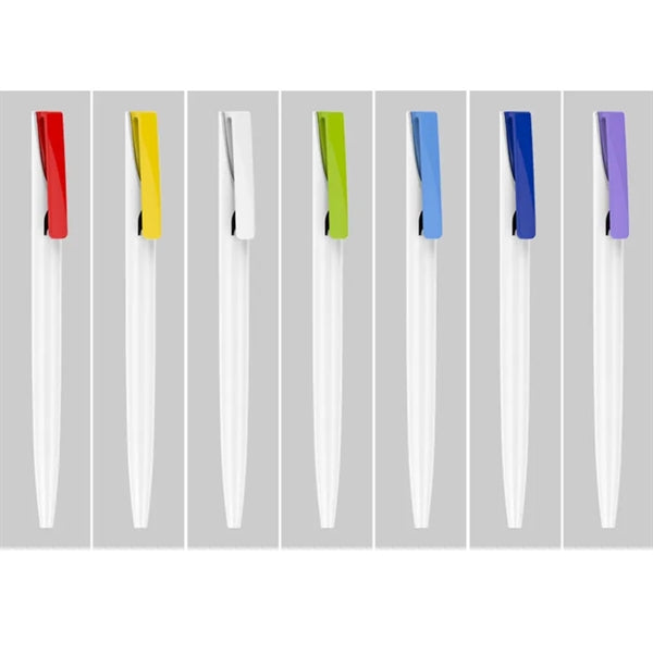 Slim Colorful Retractable Plastic Ballpoint Pen