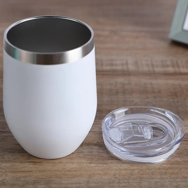 12 oz Stainless Steel Wine Tumbler with Lids