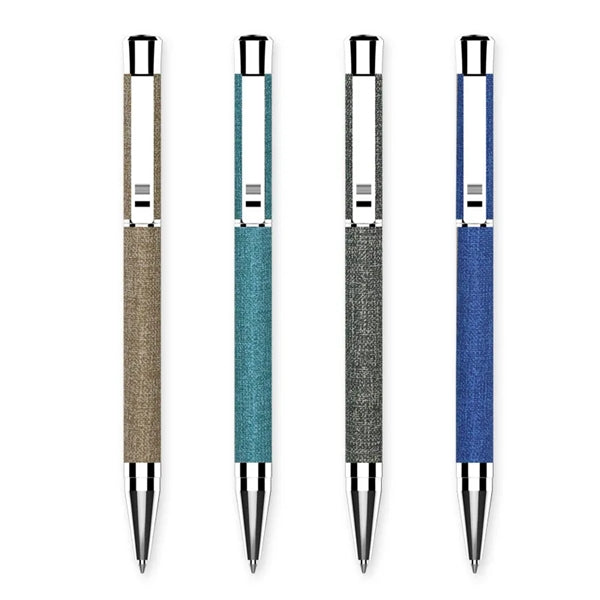 PU Leather Retractable Click Rollerball Ballpoint Pen