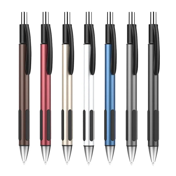 Rubber Grip Metal Retractable Ballpoint Pen With Stylus Tip