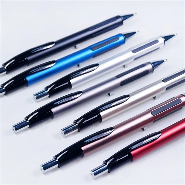 Rubber Grip Metal Retractable Ballpoint Pen With Stylus Tip