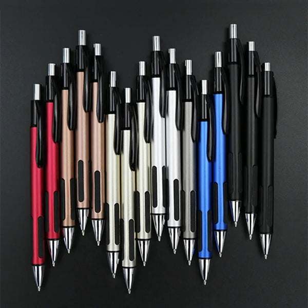 Rubber Grip Metal Retractable Ballpoint Pen With Stylus Tip