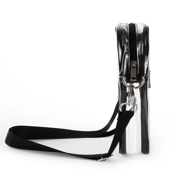 Clear PVC Crossbody Packet Zipper Shoulder Bags