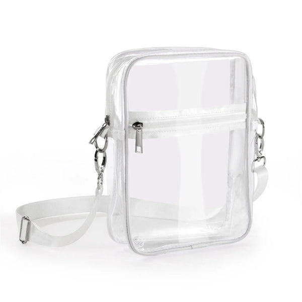 Clear PVC Crossbody Packet Zipper Shoulder Bags