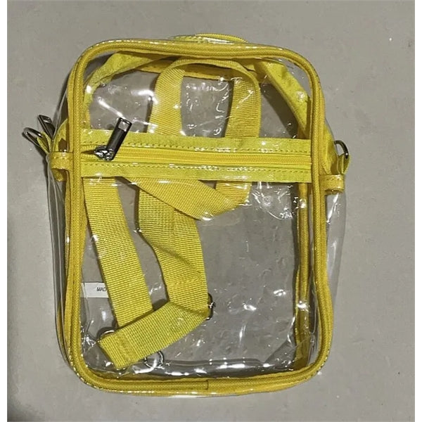 Clear PVC Crossbody Packet Zipper Shoulder Bags