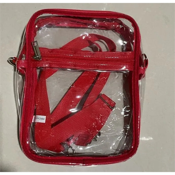 Clear PVC Crossbody Packet Zipper Shoulder Bags