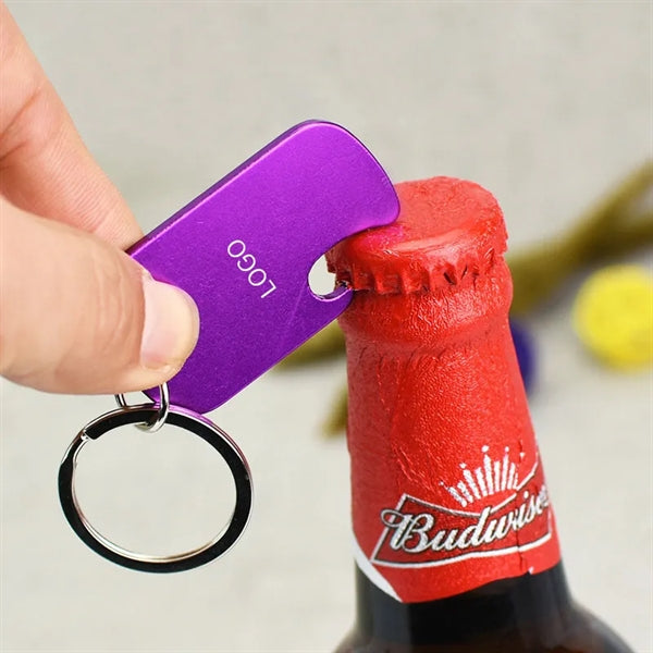 Dog Tag Bottle Opener Keychain